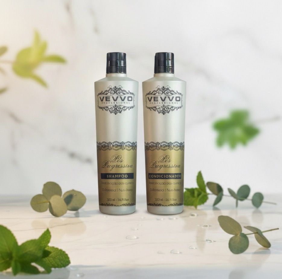 Kit Post Alisado VEVVO – Shampoo + Acondicionador (Revitalización Post-Química)