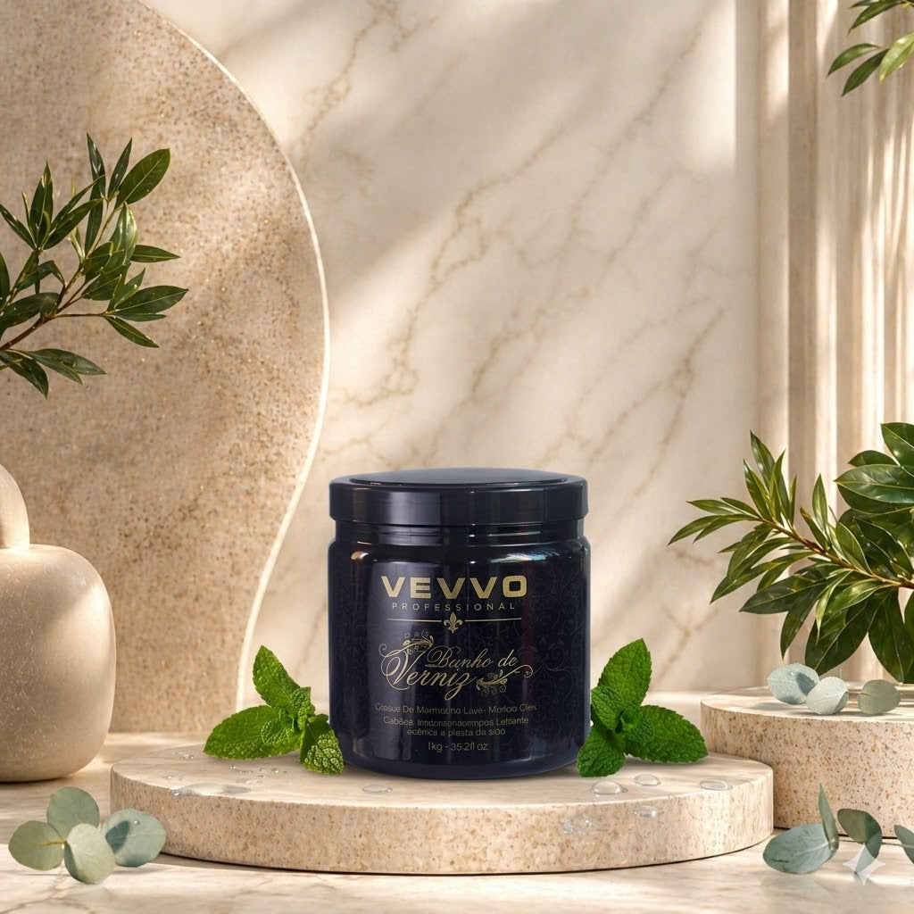 Mascarilla Verniz VEVVO – Brillo Extremo y Suavidad Profesional (900ml)