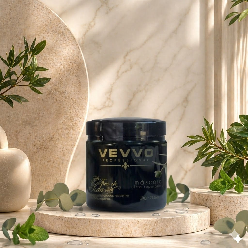 Mascarilla Fios de Seda VEVVO – Nutrición + Peso Molecular (900 ml)
