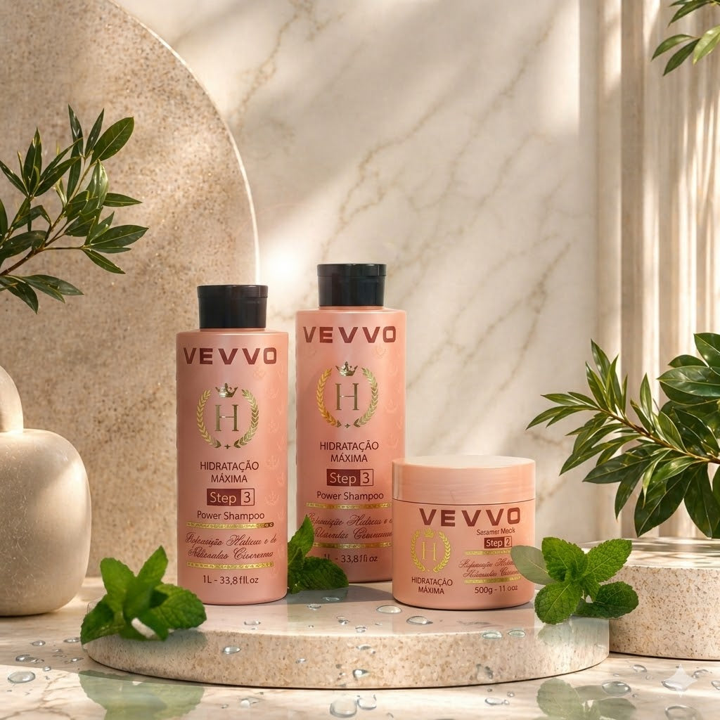 Kit Hidratación VEVVO – Cronograma Capilar (3 pasos)