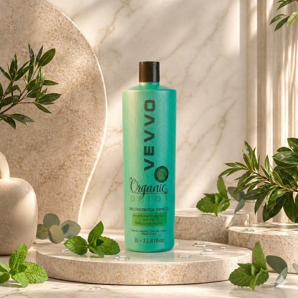 Organic Detox VEVVO – Alisado Profesional para Cabellos Rubios y Decolorados Sin Formol (1000 ml)